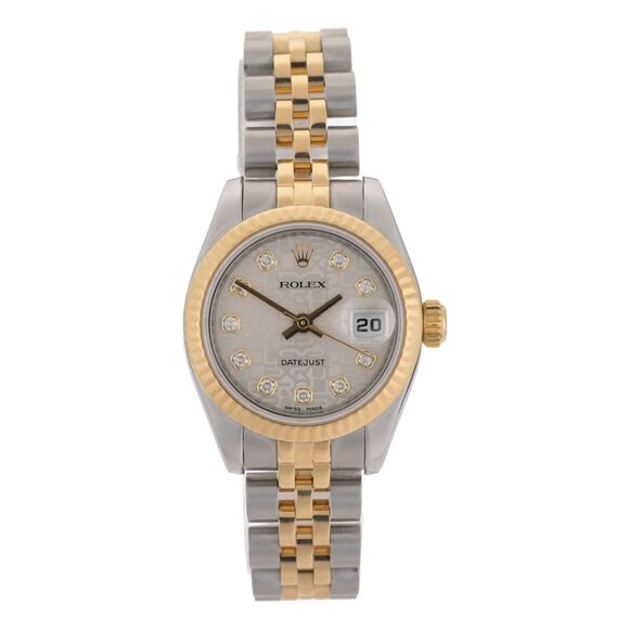 2007 Rolex Datejust 179173 Jubilee Diamond Dial 18k Gold 26mm Ladies Watch + Box - Picture 3 of 14